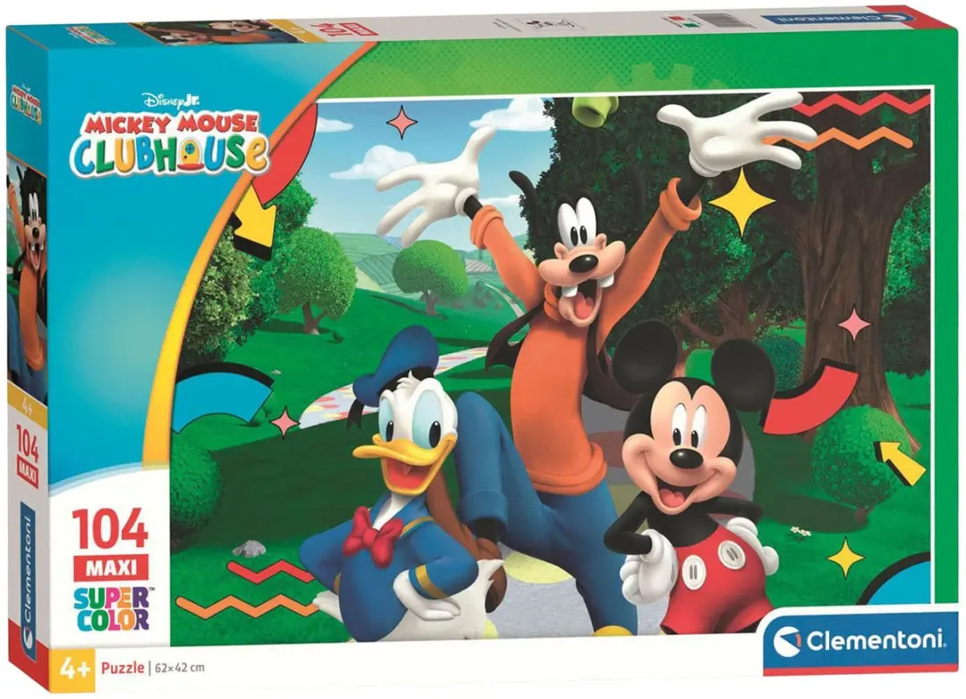 Clementoni Maxi Legpuzzel Mickey Mouse Club House 104 Stuks
