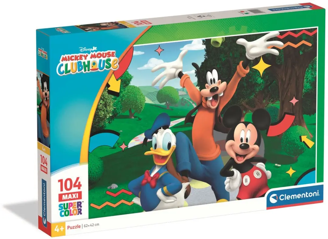 Clementoni Maxi Legpuzzel Mickey Mouse Club House 104 Stuks