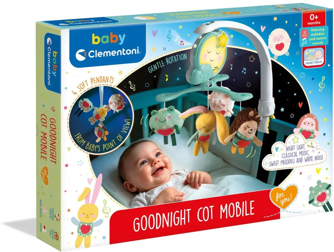 Clementoni Goodnight Cot Mobile Babymobiel Licht Muziek