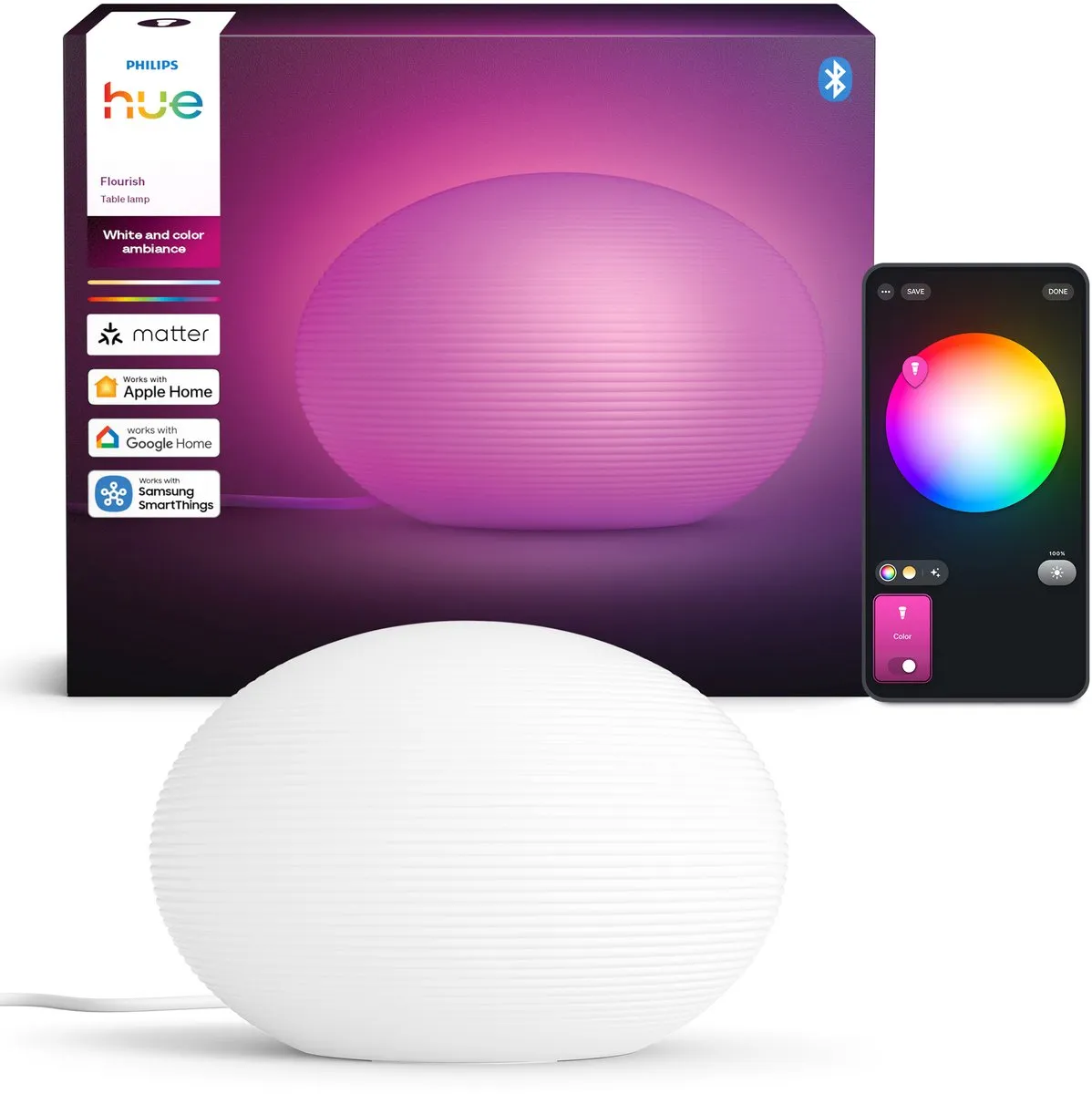 Philips Hue Flourish Tafellamp - 1100 Lumen - Wit