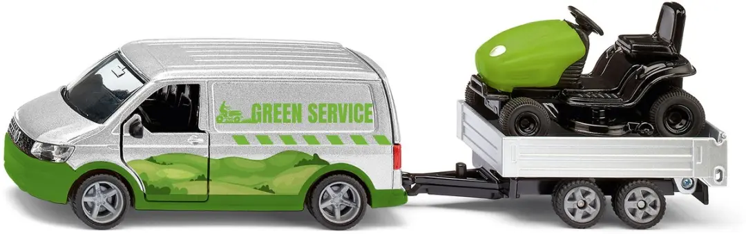 SIKU 2005 VW T6 met Lawn Tractor 1:50
