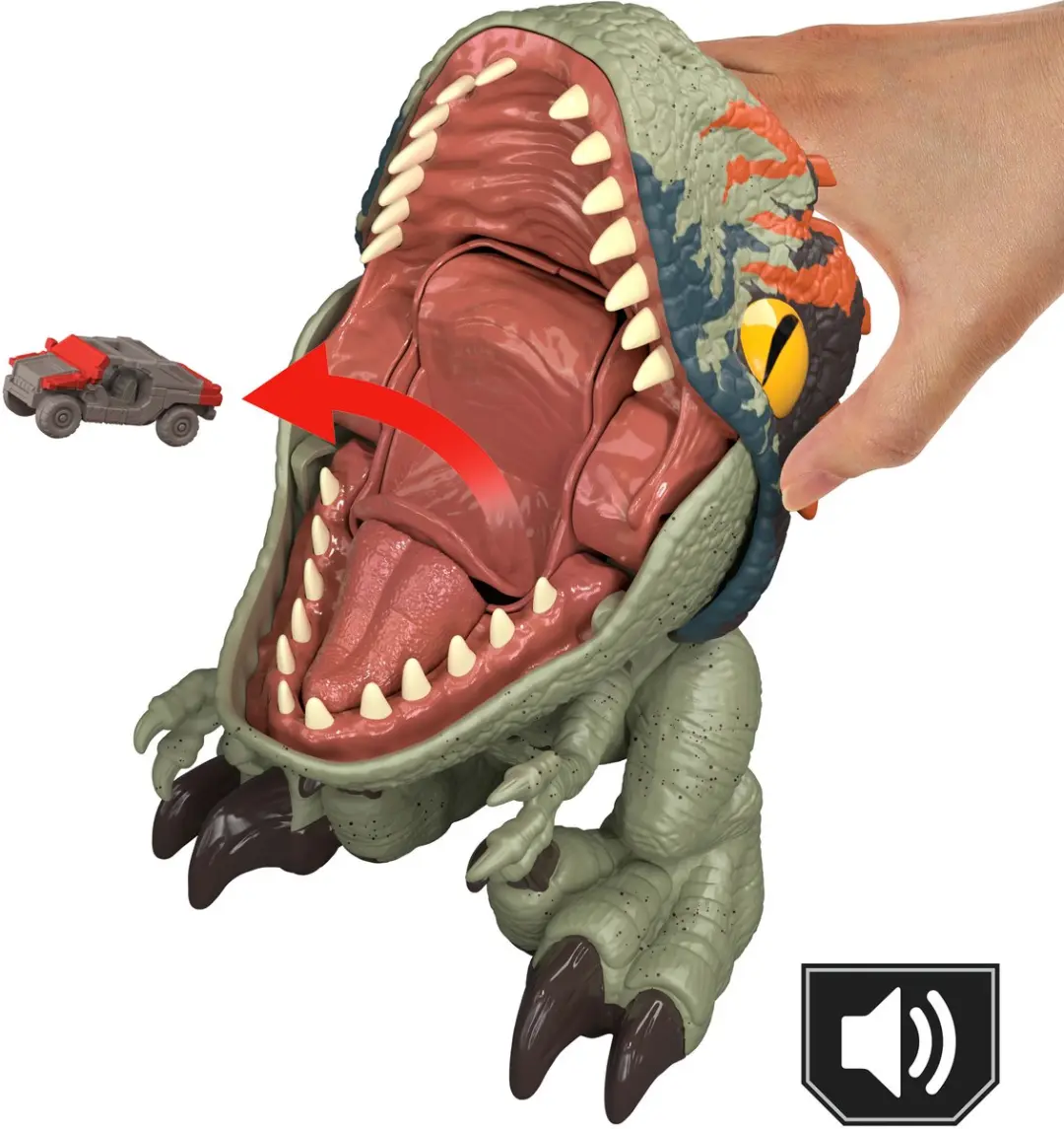 Mattel Jurassic World Fierce Feeder Velociraptor - JKG86 - 3x AAA