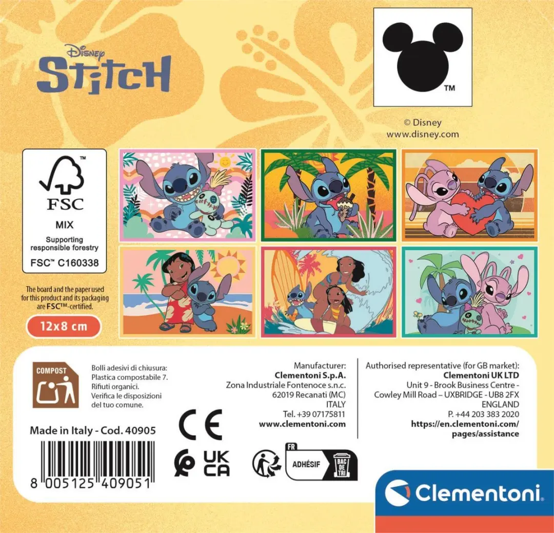 Clementoni Stitch Cubi 6 - 6 Stuks