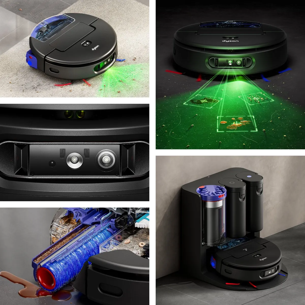 Dyson Spot+Scrub AI Robotstofzuiger - Zwart