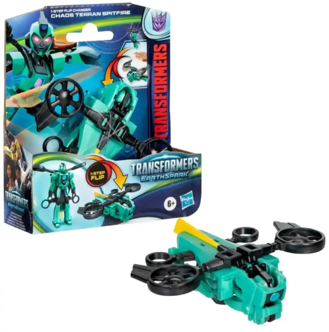 Transformers Earthspark Chaos Terran Spitfire Action Figure - 2ef - Blauw