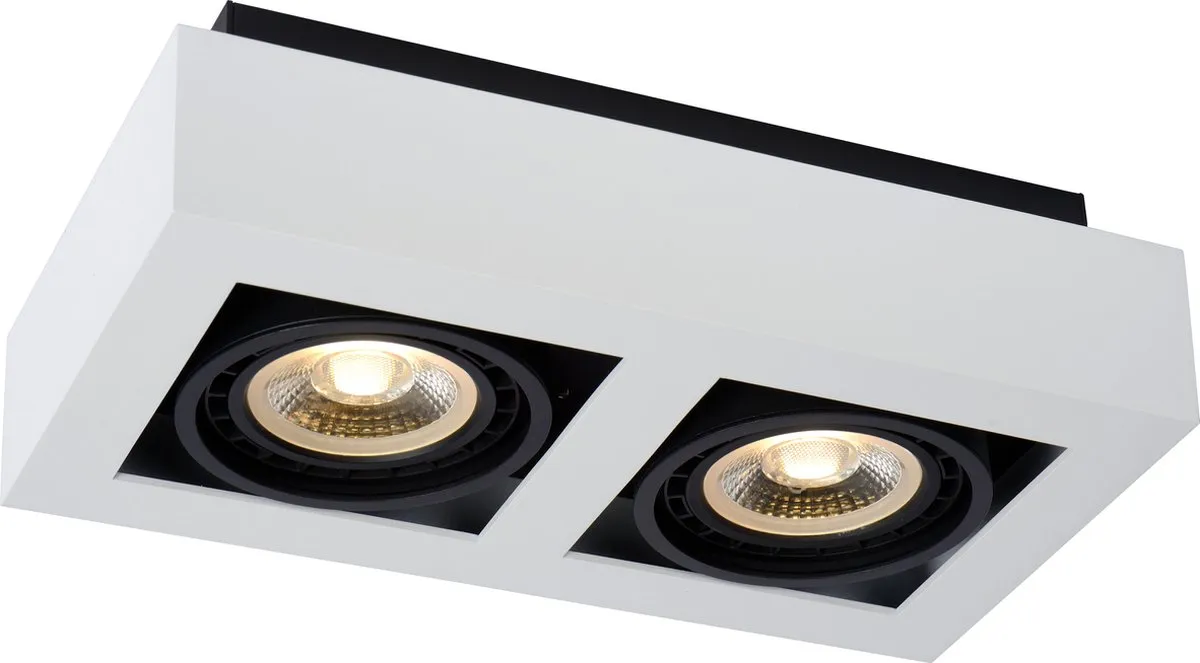 Lucide Zefix Plafondspot LED 2x12W 2200K/3000K