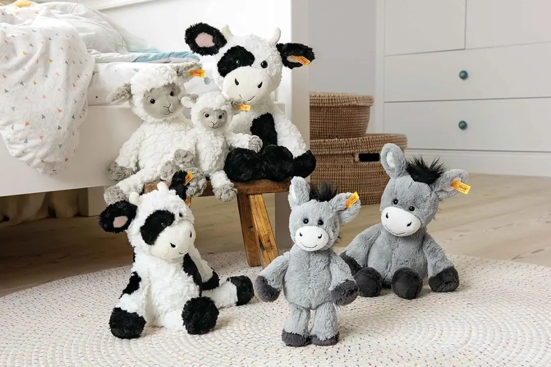 Steiff Dinkie Ezels Knuffel - 30 cm - Grijs