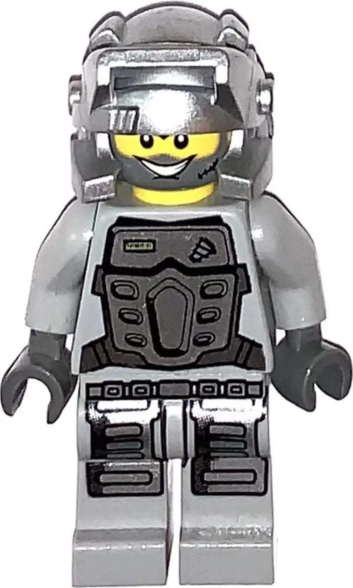 LEGO Power Miners Duke Sleutelhanger - Zilverkleurig