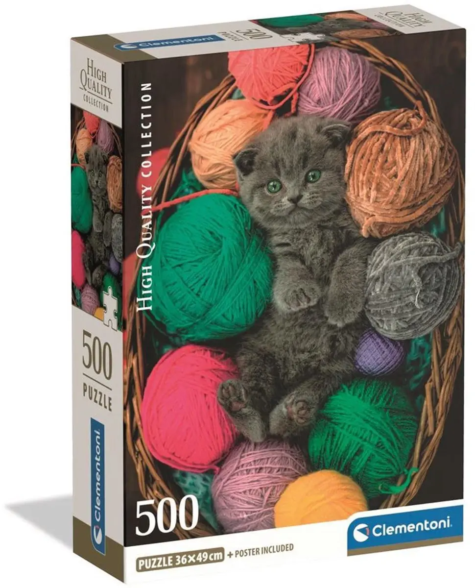 Clementoni Fluffy Kitten Puzzel 500 Stuks - o.a. poster