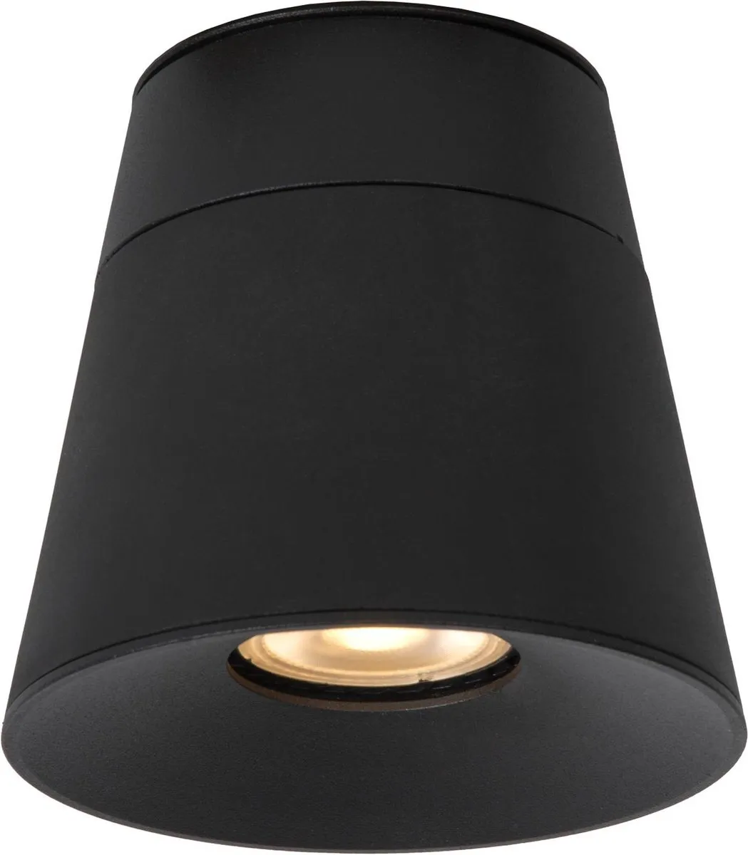 Lucide Trigono Plafondspot Ø10,5cm - 1xGU10 - Zwart