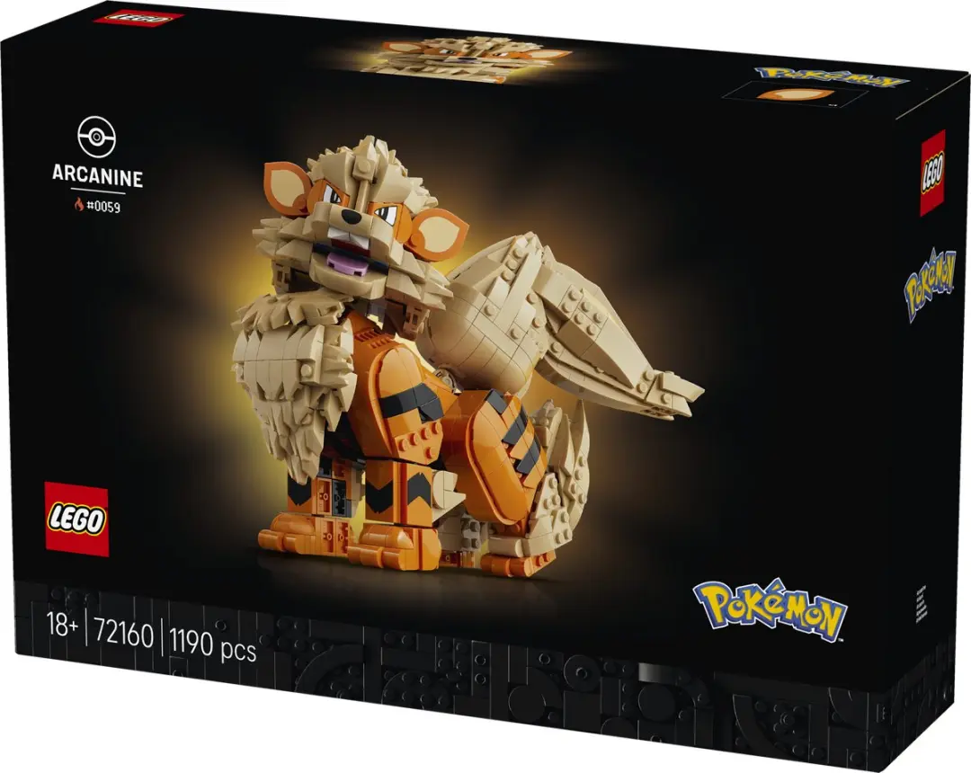 LEGO Pokémon Arcanine Bouwpakket 1190 Stukken - Multicolor