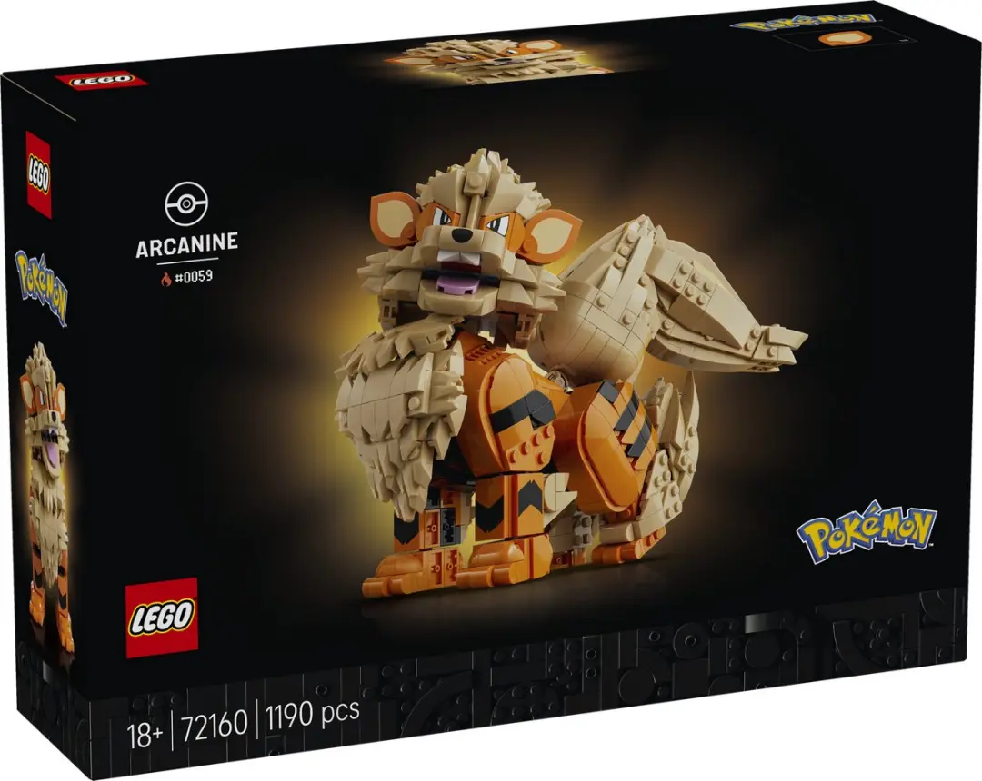 LEGO Pokémon Arcanine Bouwpakket 1190 Stukken - Multicolor