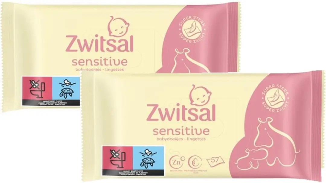 Zwitsal Sensitive Billendoekjes 2x57