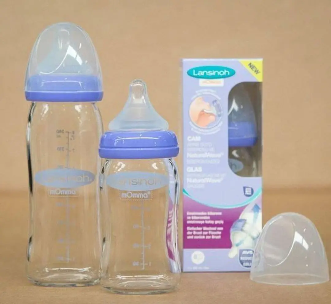Lansinoh Glazen Fles 160ml - Paars