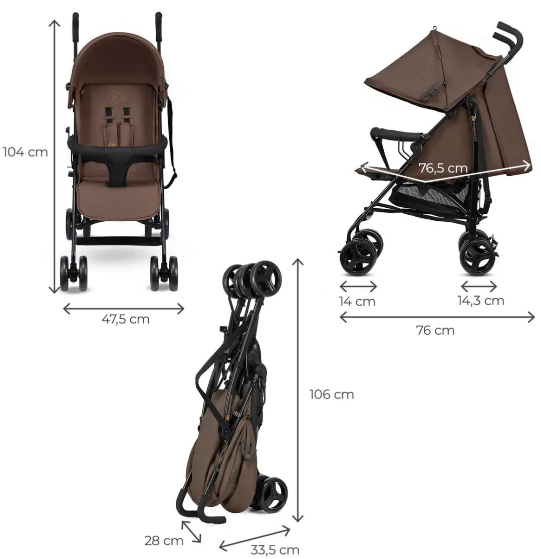 KinderKraft Tik Velvet Buggy - Mocca