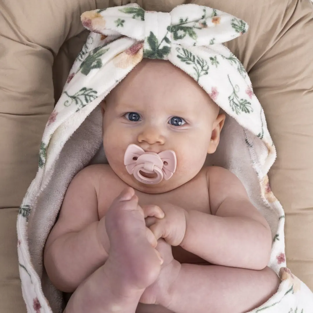 Elodie Binky Bow Newborn - Misty Pink