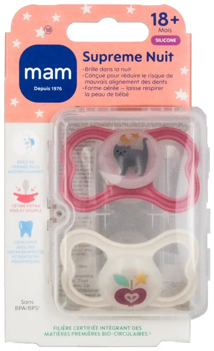 MAM Supreme Nuit Fopspenen 2 Stuks