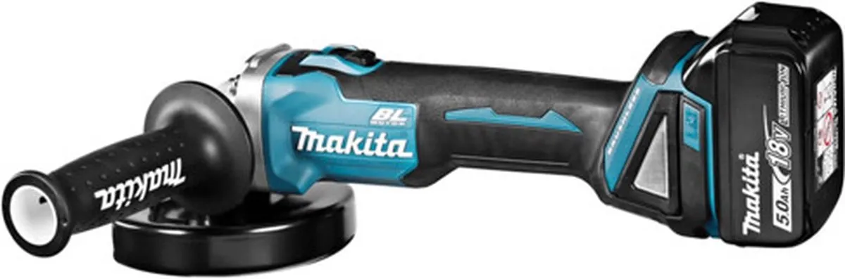 Makita DGA504RTJ Accu Haakse Slijper 125mm - 18V - 2x Accu - afbeelding 6 van 6