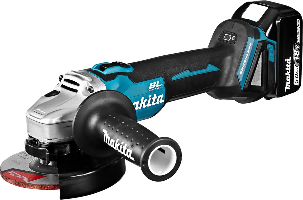 Makita DGA504RTJ Accu Haakse Slijper 125mm - 18V - 2x Accu