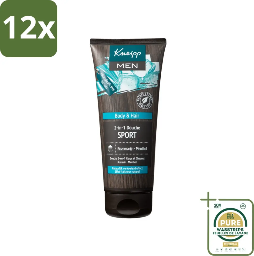 Kneipp Sport Douche 2-in-1 Men 200ml - 12 Stuks