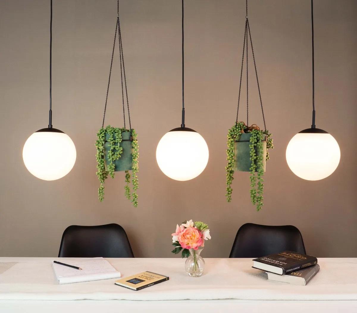 Eglo Rondo 3 Hanglamp 121cm - Zwart/Wit
