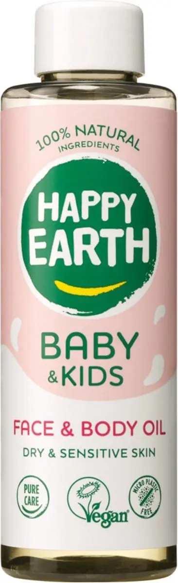Happy Earth Baby & Kids Gezichts- en Lichaamsolie 4x150ml