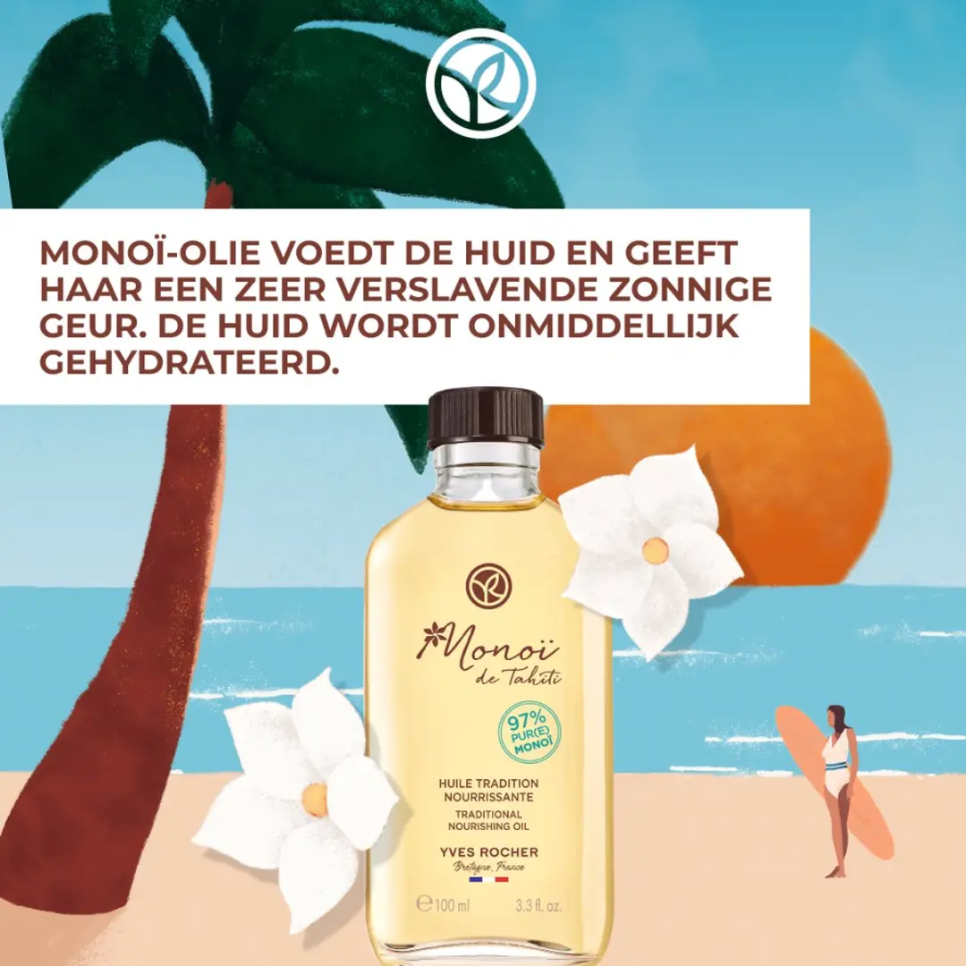 Yves Rocher Monoï Traditionele Voedende Lichaamsolie 100ml