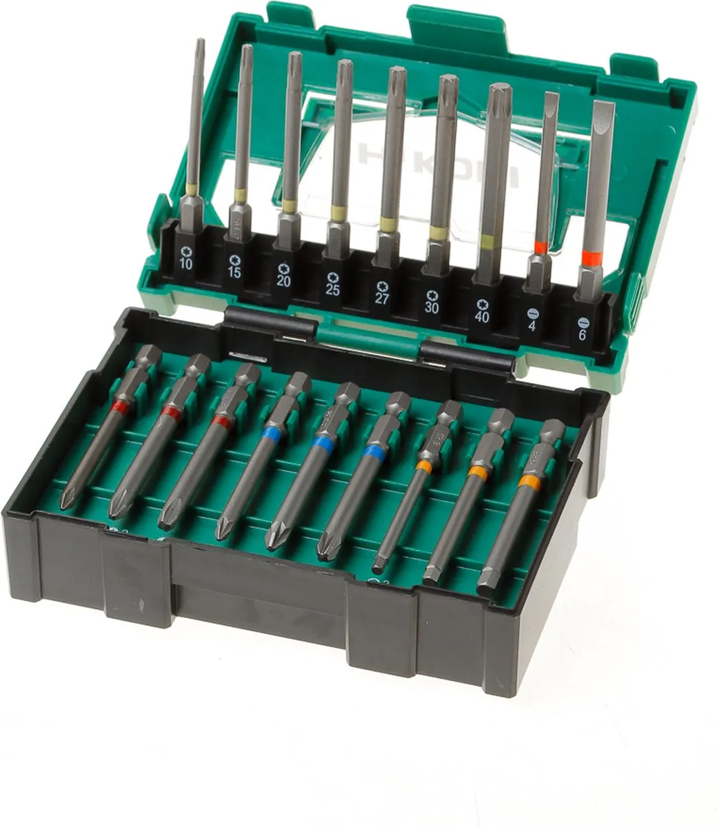 Hikoki 40030022 18-delige Extra Lange Bitset - 75mm - afbeelding 6 van 6