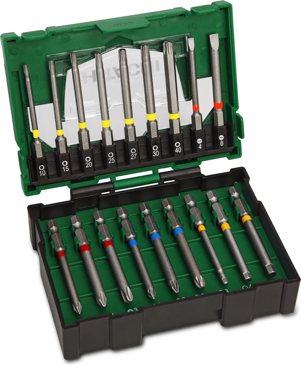 Hikoki 40030022 18-delige Extra Lange Bitset
