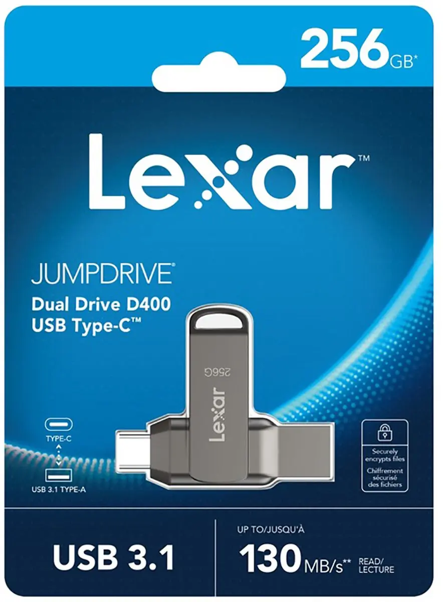 Lexar JumpDrive D400 LJDD400256G-BNQNG USB-stick 256GB - Grijs
