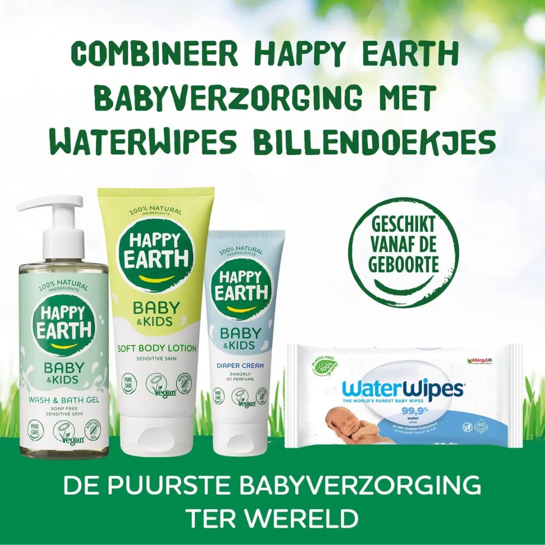 Happy Earth Baby & Kids Bodylotion 600ml - 3x200ml