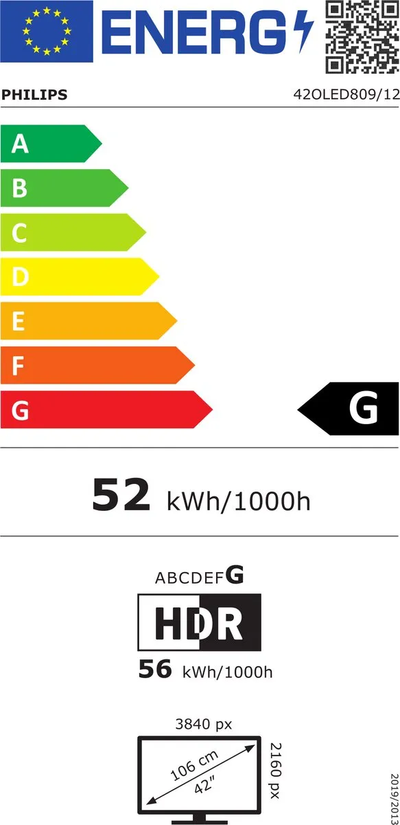 Philips 42OLED809/12 4K OLED TV - 42 inch - Zwart