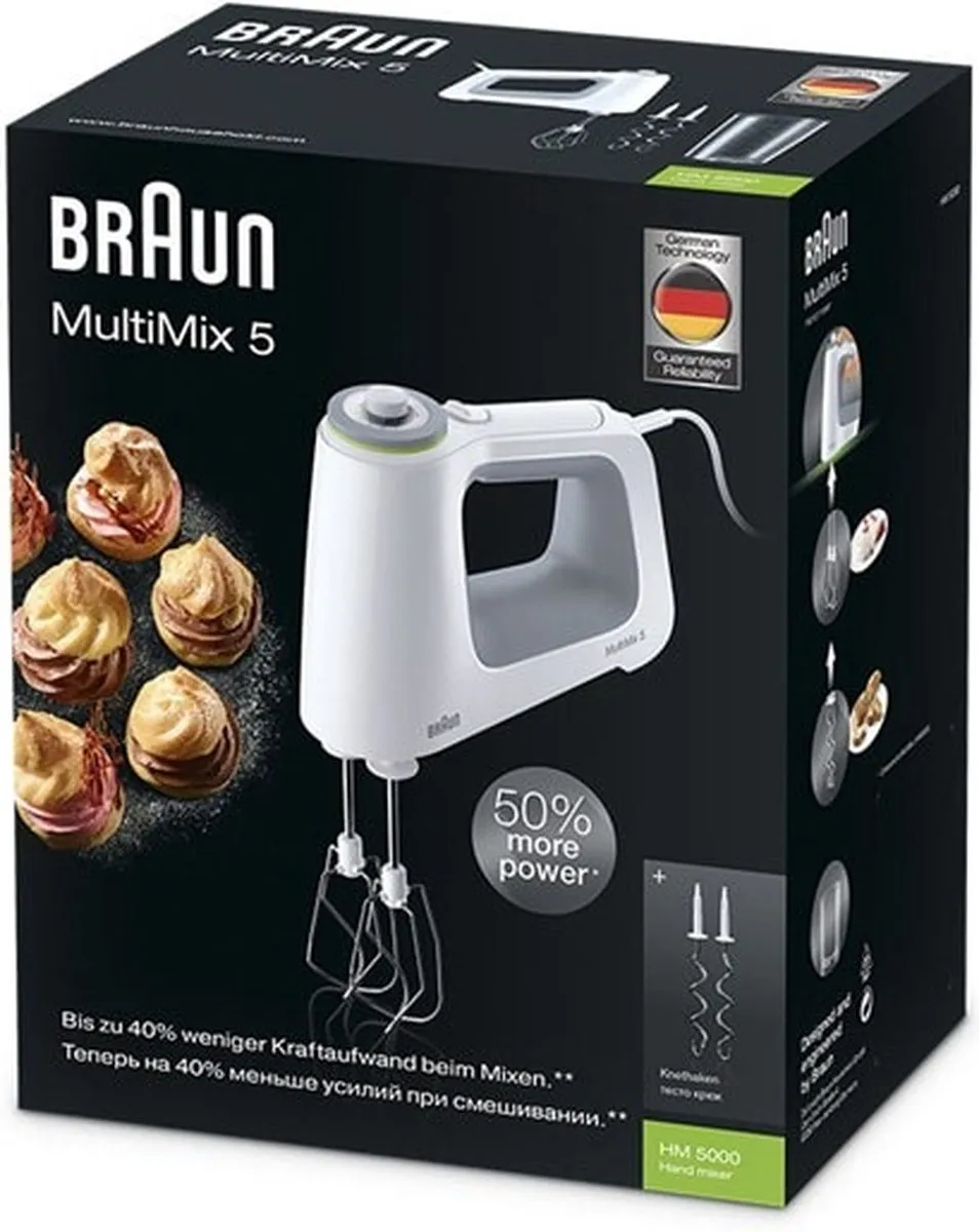 Braun MultiMix 5 HM5000WH Handmixer 700W - 9 Snelheden