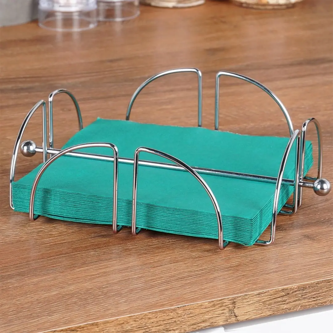 Excellent Houseware Stalen Serwetnik 18x18cm - Zilver