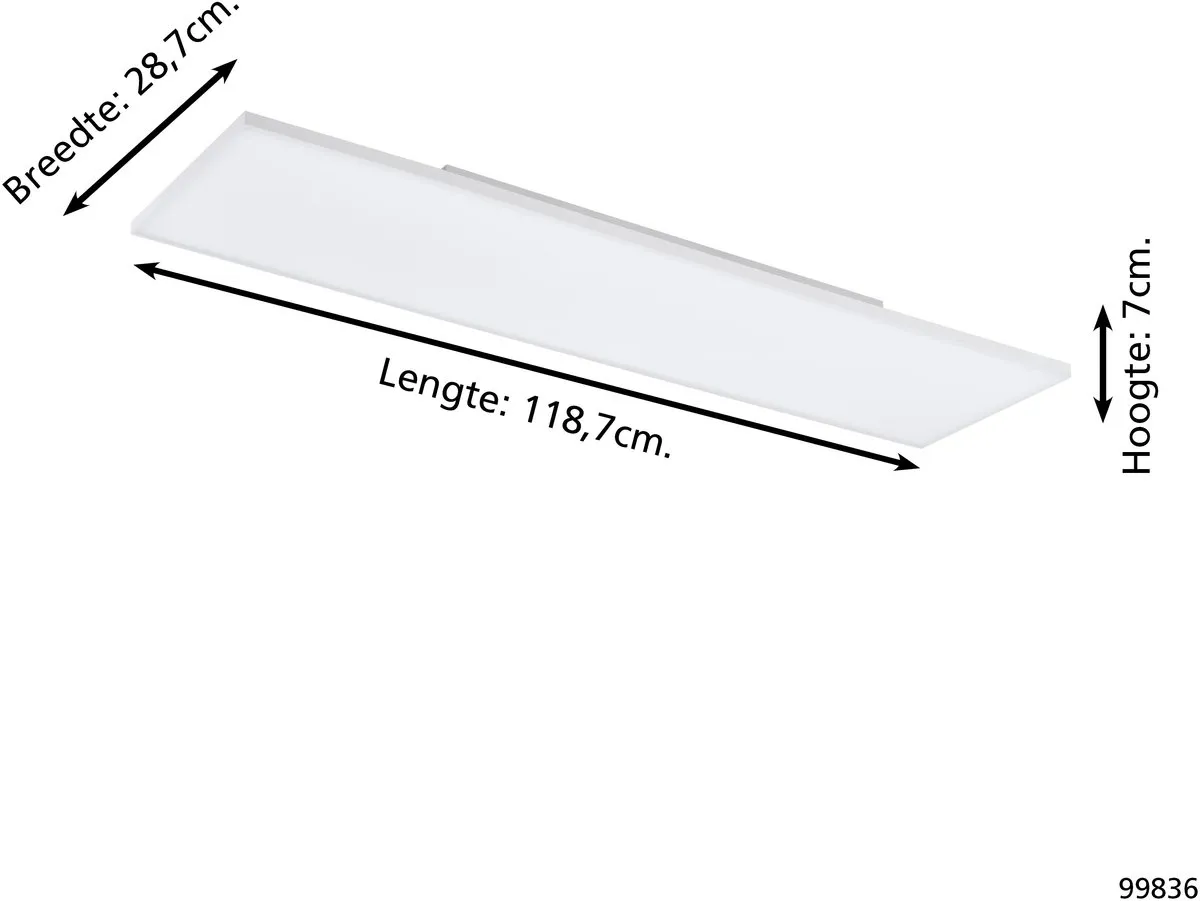 Eglo Turcona-CCT Plafondlamp 118cm - Wit