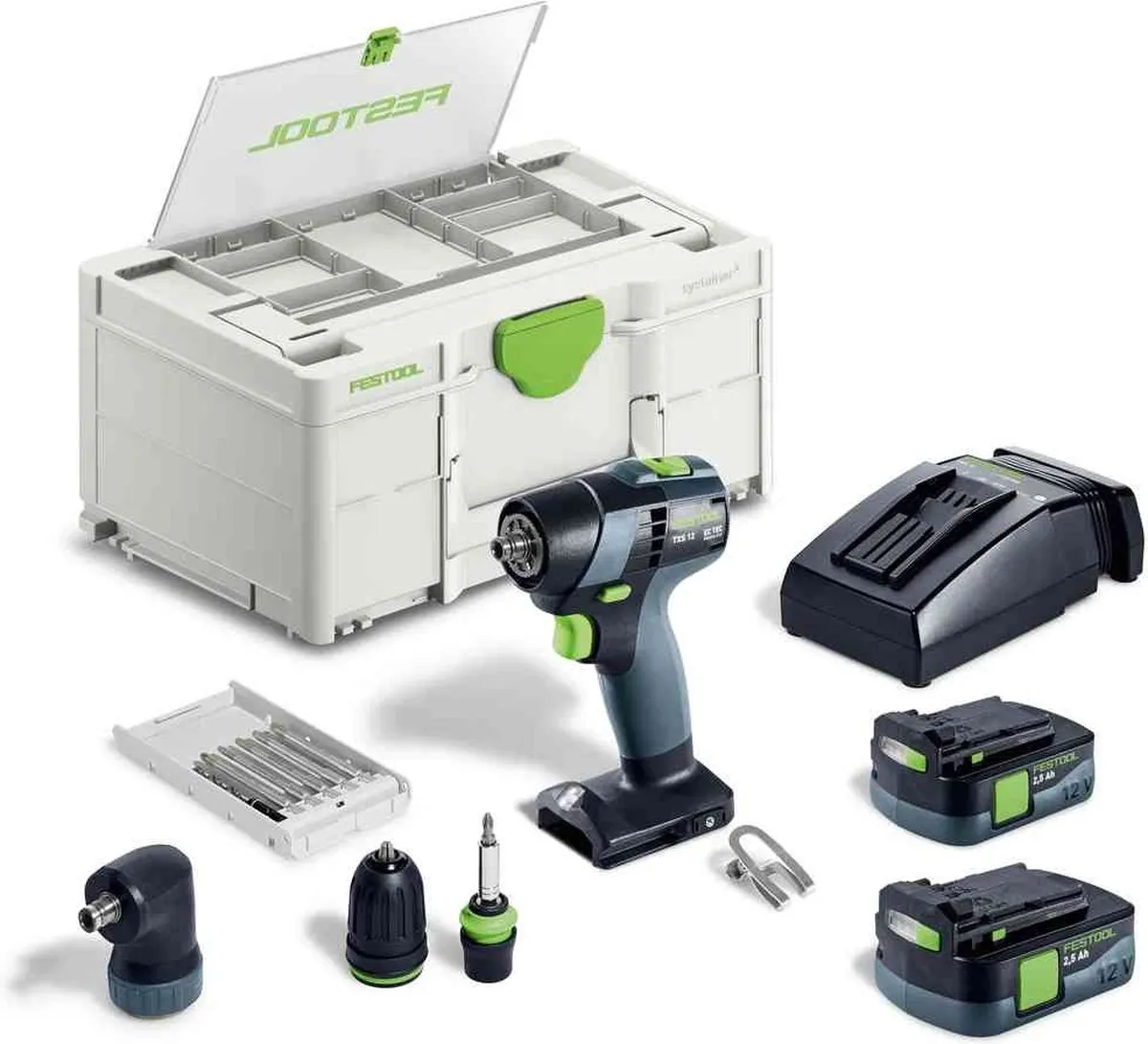 Festool TXS 12 2,5 Accu Schroefboormachine - 2x Accu BP 12 Li 2,5C