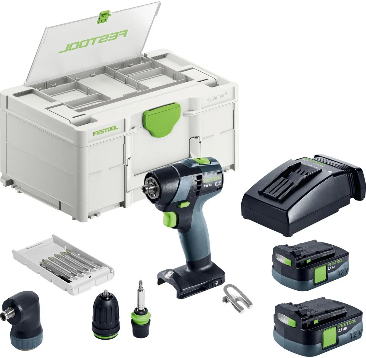 Festool TXS 12 2,5 Accu Schroefboormachine - 2x Accu BP 12 Li 2,5C