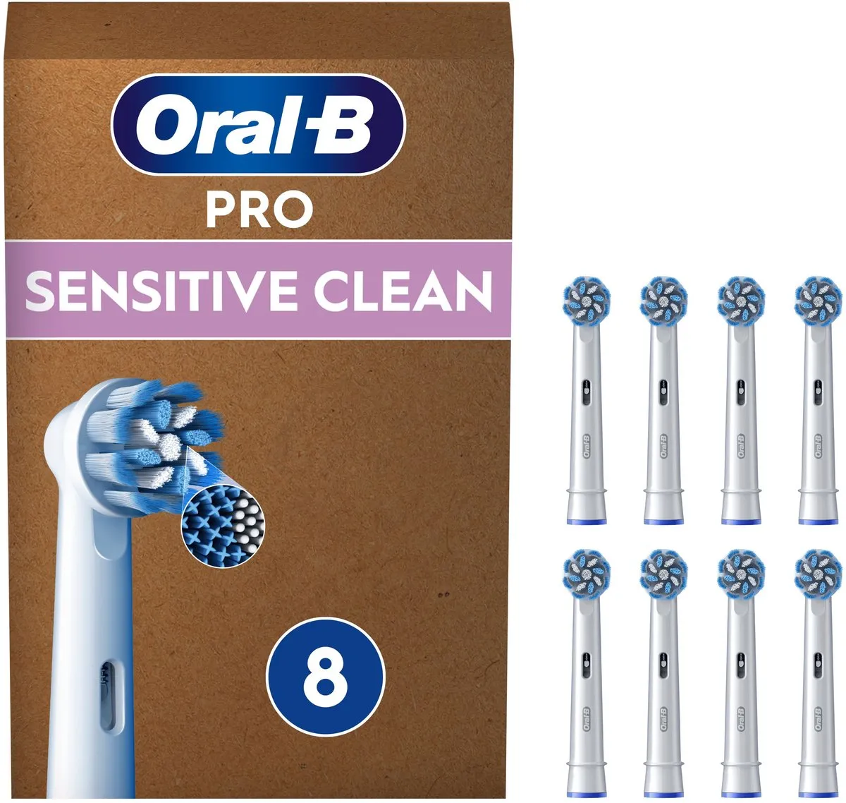 Oral-B Pro Sensitive Clean Opzetborstels 8 Stuks