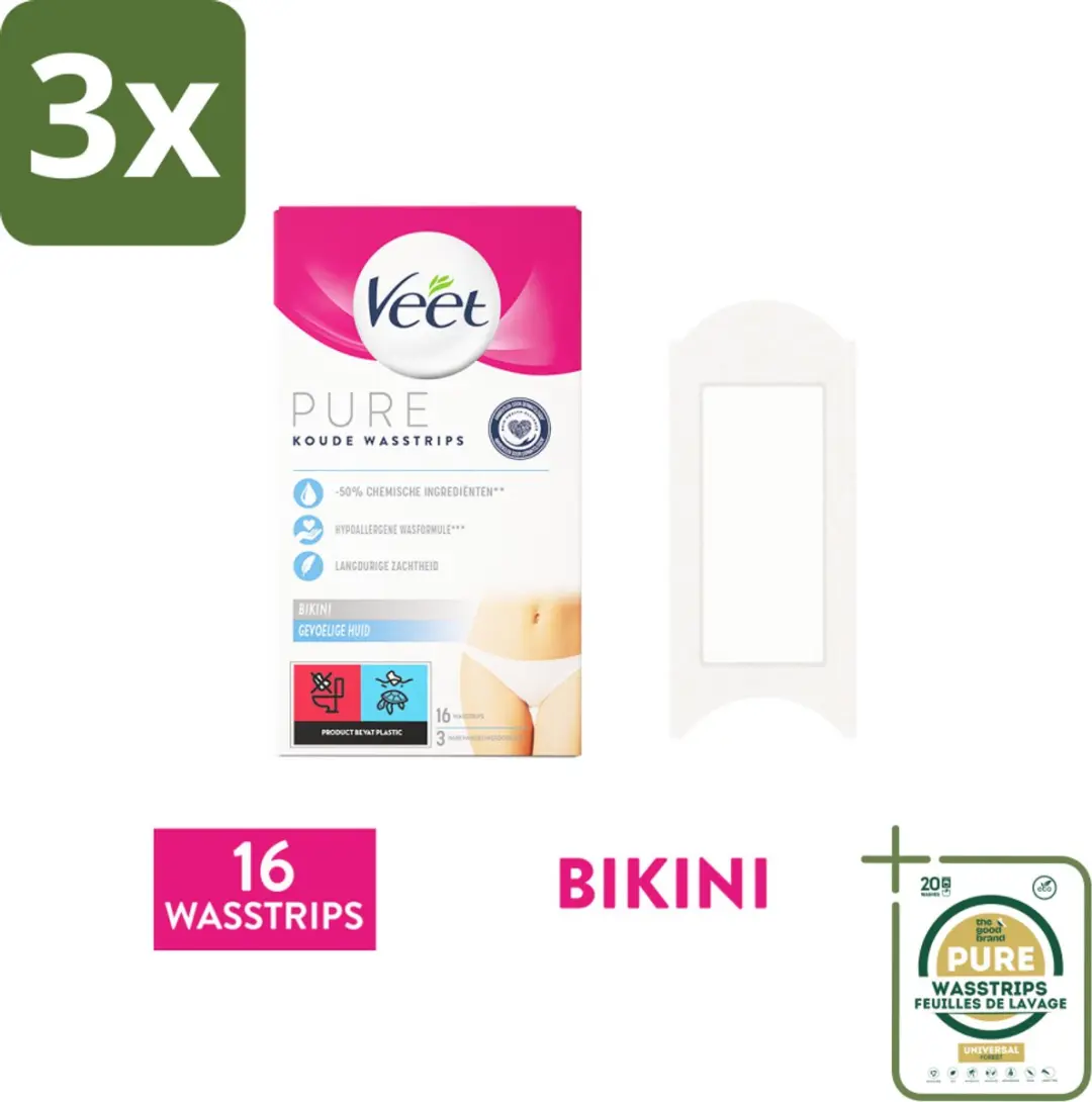 Veet Ontharingsstrips Bikinilijn Pure Gevoelige Huid