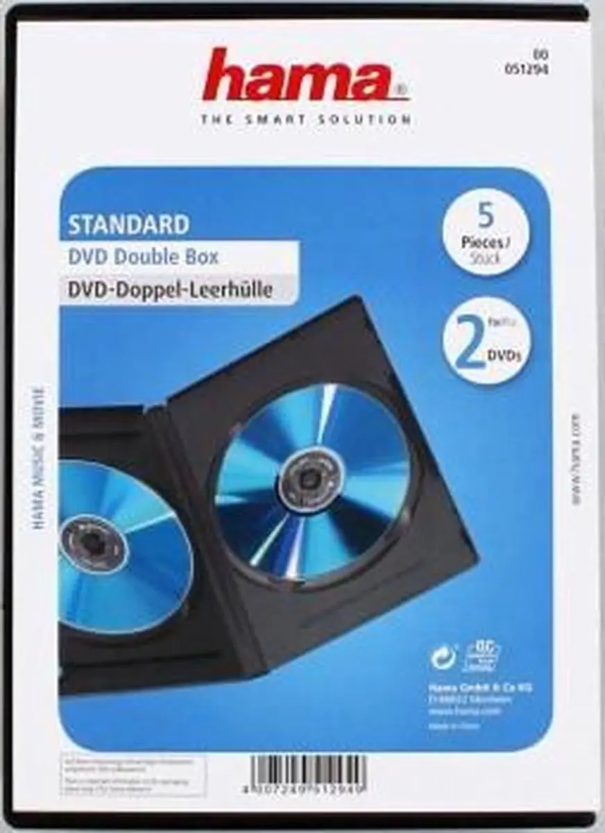 Hama DVD Box Dubbel 25 Vakken - Zwart