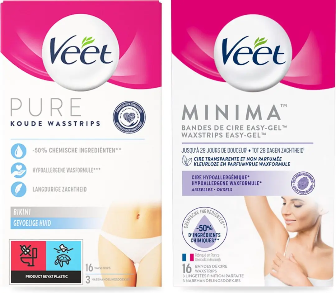 Veet Pure Ontharingstrips Oksels & Gezicht