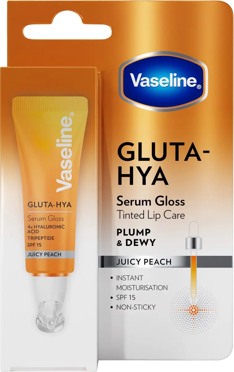 Vaseline Gluta-Hya Lipgloss Juicy Peach 10ml