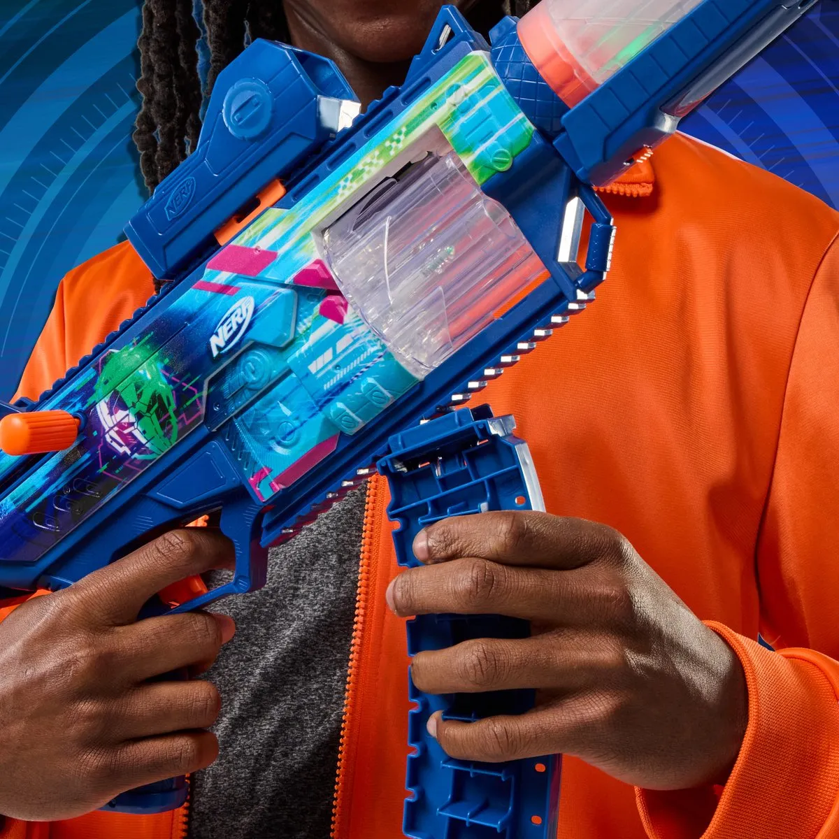 Nerf Loadout Cyberlight Ghost Blaster G1824 - Turquoise - afbeelding 6 van 6