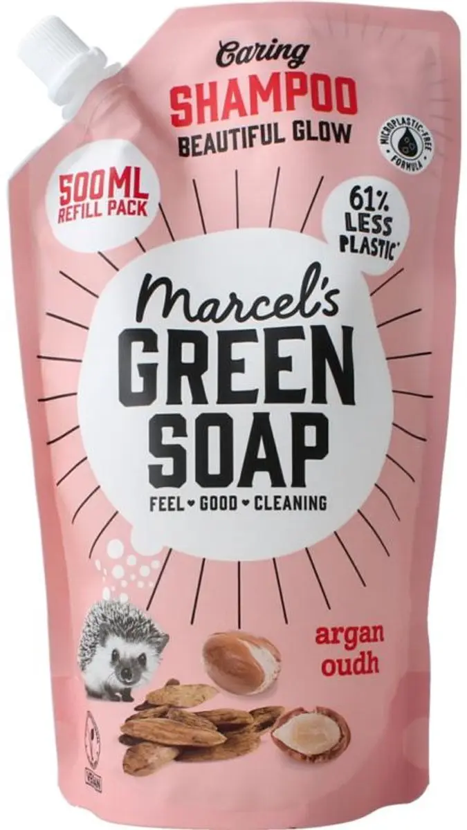 Marcel's Green Soap Argan & Oudh Shampoo Navulling 500ml