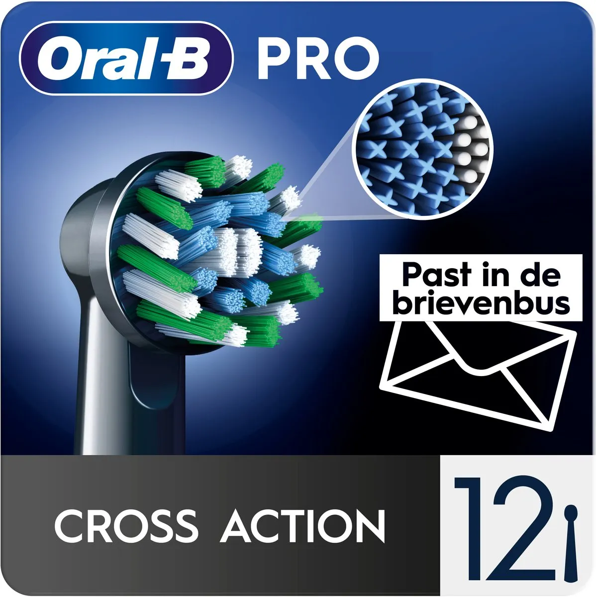 Oral-B Pro Cross Action Opzetborstels 12 Stuks