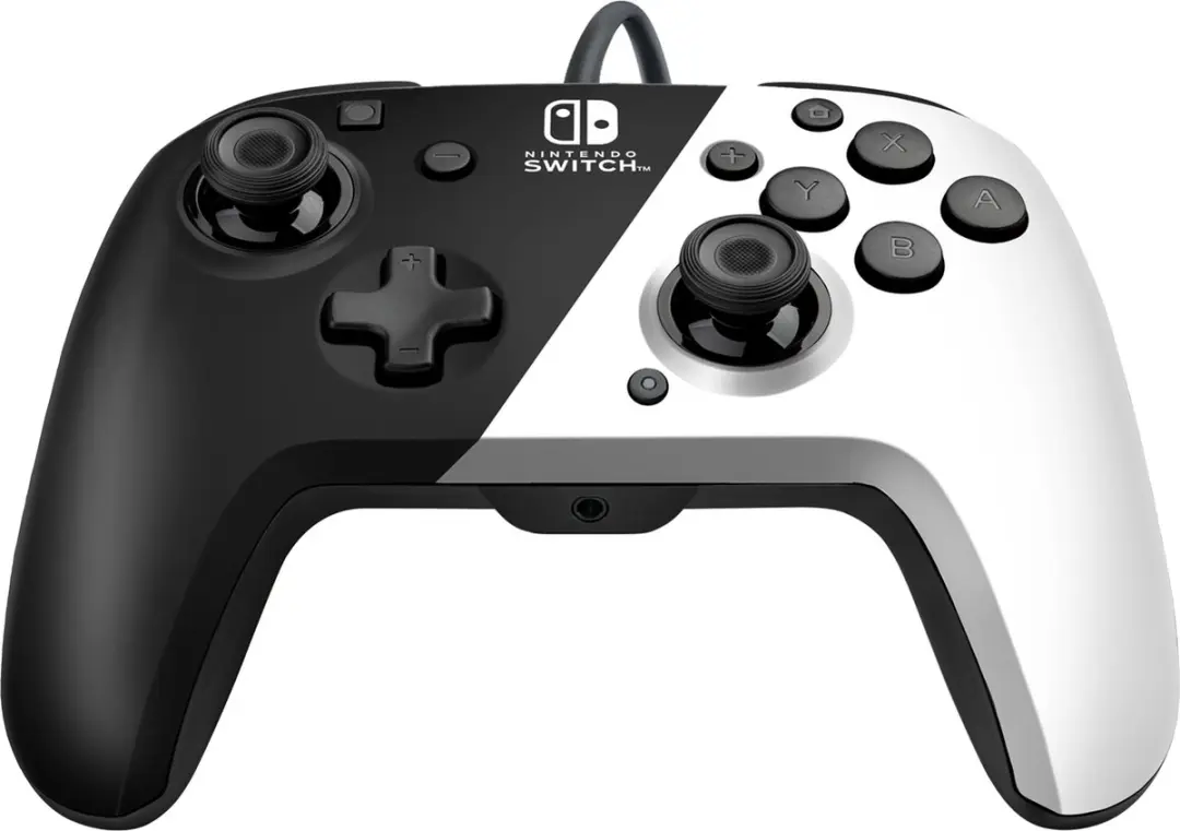PDP Faceoff Deluxe+ Controller 500-134-EU-BW - Nintendo Switch - Zwart/Wit
