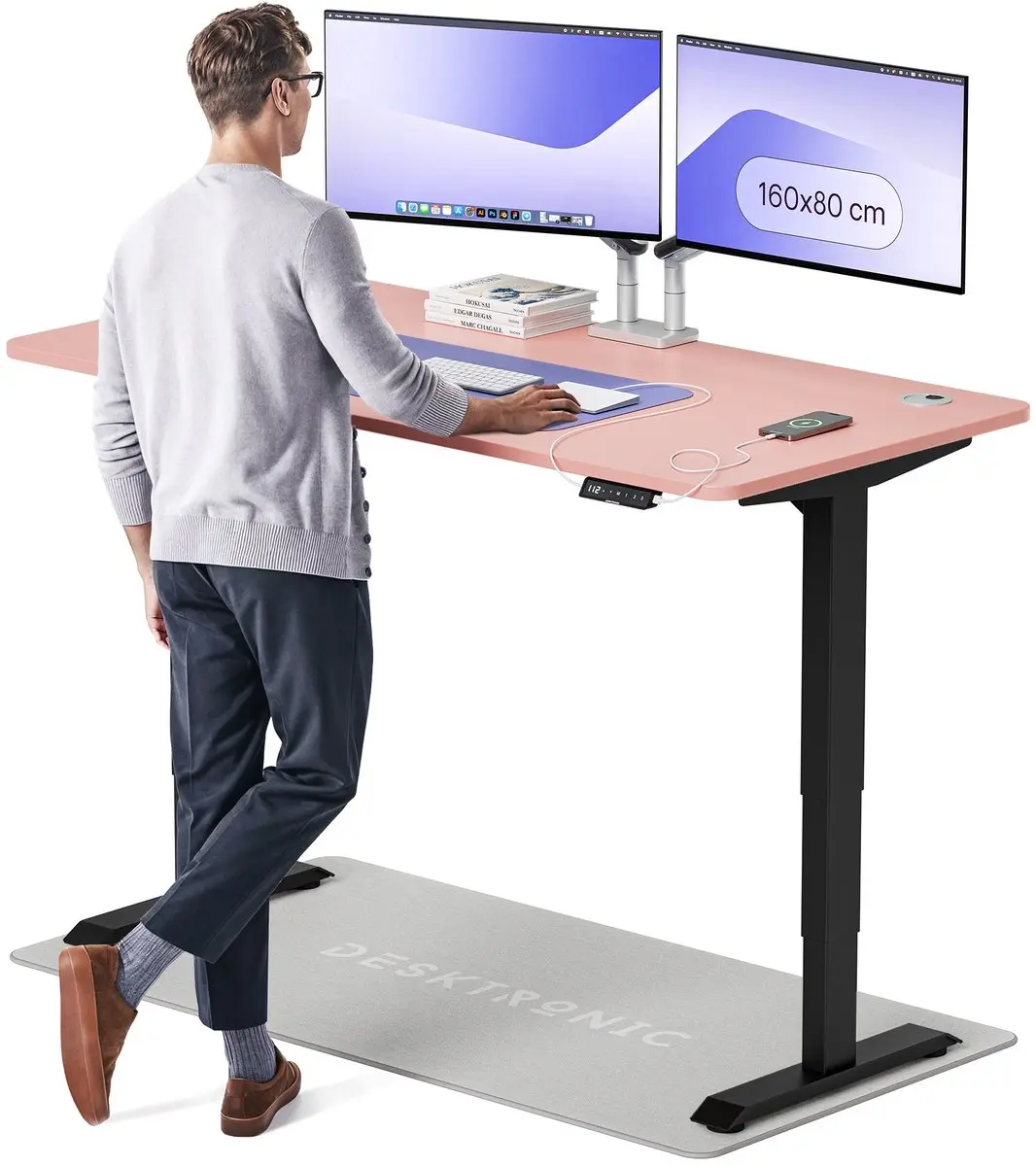 Desktronic HomePro Zit-sta Bureau 160x80cm
