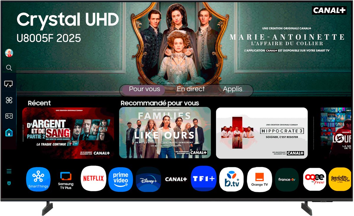 Samsung TU65U8005FU 165,1 cm (65") 4K Ultra HD Smart TV Wifi Zwart