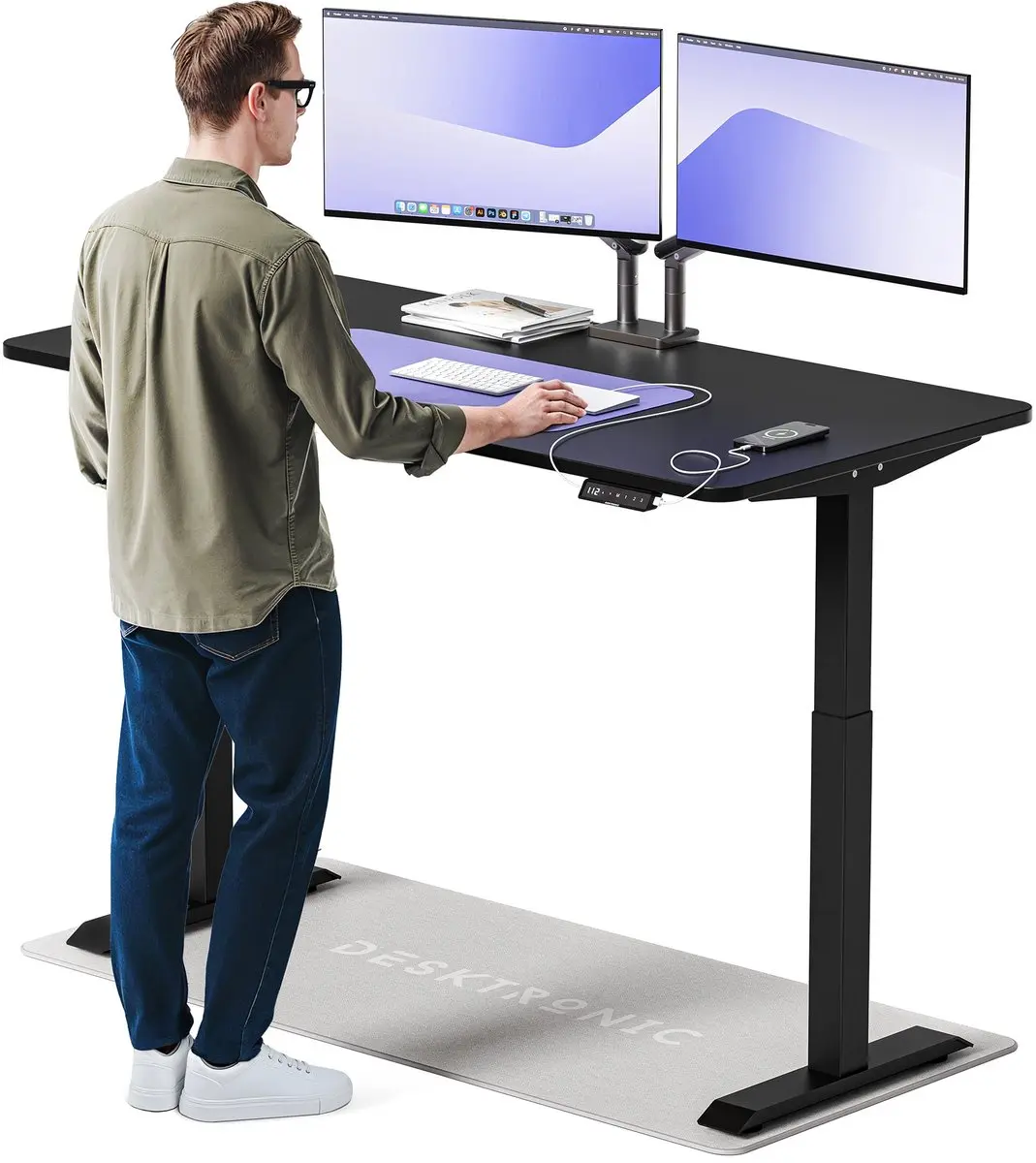 Desktronic HomeOne Zit-sta Bureau 160x80cm