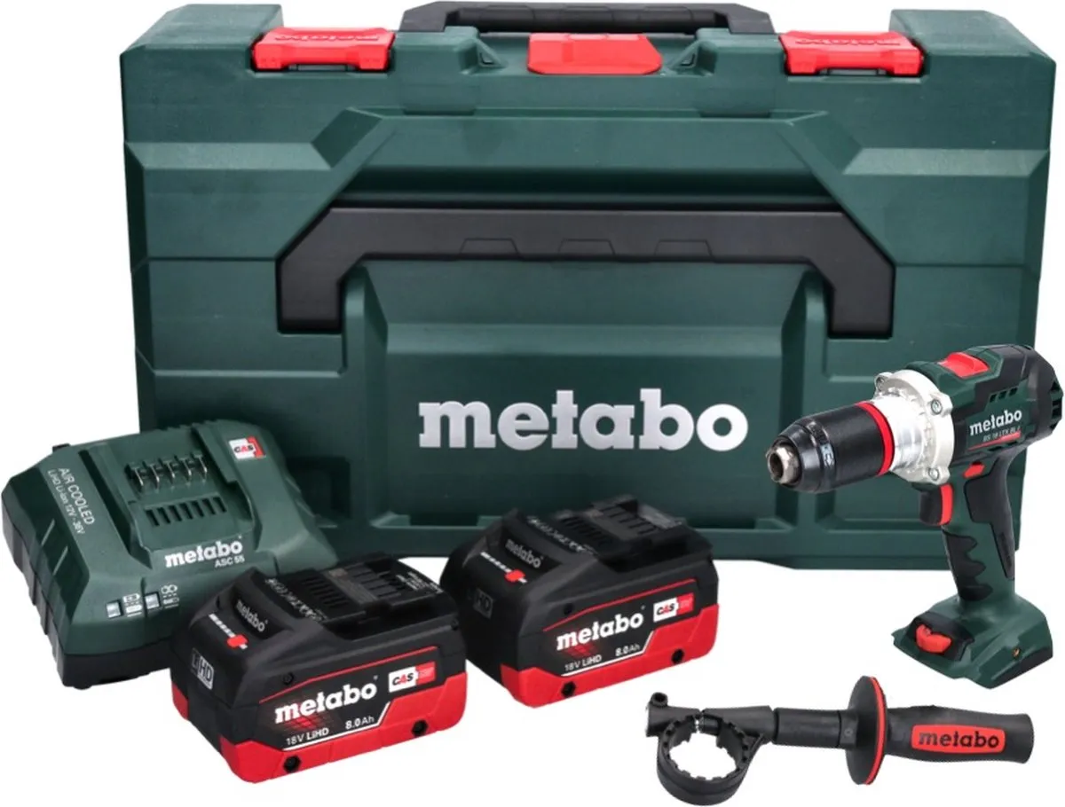 Metabo BS 18 LTX BL I Accuboormachine 18V - 130Nm - 2x 8.0Ah - afbeelding 5 van 5